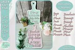 Mom's love is like dirty dishes Cutting Board Laser cut file Product Image 1