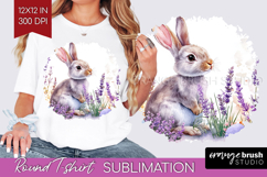 Easter Round Tshirt Background - Floral Easter PNG Product Image 1