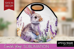 Easter Lunch Bag - Floral Easter Lunch Bug PNG Sublimation Product Image 1