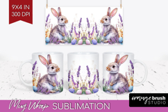 Easter Mug Wrap - Floral Easter Mug PNG Sublimation Product Image 1