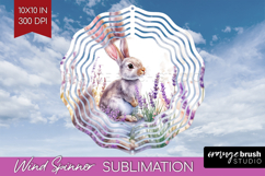 Easter Wind Spinner Sublimation PNG - Floral Easter Round Product Image 1