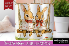 Easter Tumbler Wrap - Floral Easter Tumbler PNG Sublimation Product Image 1