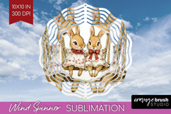 Easter Wind Spinner Sublimation PNG - Floral Easter Round Product Image 1