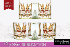 Easter Mug Wrap - Floral Easter Mug PNG Sublimation Product Image 1