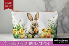 Easter Cosmetic Bag - Floral Easter Makeup Bag PNG Product Image 1