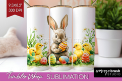 Easter Tumbler Wrap - Floral Easter Tumbler PNG Sublimation Product Image 1