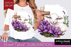 Easter Round Tshirt Background - Floral Easter PNG Product Image 1