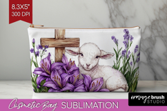 Easter Cosmetic Bag - Floral Easter Makeup Bag PNG Product Image 1