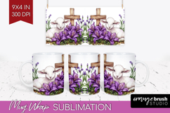 Easter Mug Wrap - Floral Easter Mug PNG Sublimation Product Image 1