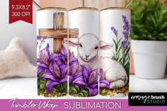 Easter Tumbler Wrap - Floral Easter Tumbler PNG Sublimation Product Image 1
