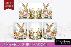 Easter Mug Wrap - Floral Easter Mug PNG Sublimation Product Image 1