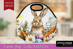 Easter Lunch Bag - Floral Easter Lunch Bug PNG Sublimation Product Image 1