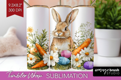 Easter Tumbler Wrap - Floral Easter Tumbler PNG Sublimation Product Image 1