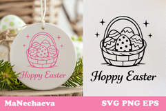 Easter Basket SVG | Happy Easter Ornament Sublimation Product Image 1