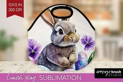 Easter Lunch Bag - Floral Easter Lunch Bug PNG Sublimation Product Image 1