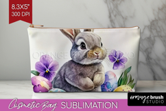Easter Cosmetic Bag - Floral Easter Makeup Bag PNG Product Image 1