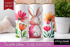 Easter Tumbler Wrap - Floral Easter Tumbler PNG Sublimation Product Image 1