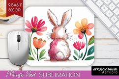 Easter Mouse Pad Sublimation - Floral Easter Mousepad PNG Product Image 1