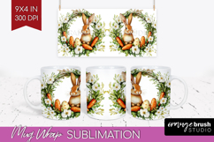 Easter Mug Wrap - Floral Easter Mug PNG Sublimation Product Image 1
