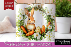 Easter Tumbler Wrap - Floral Easter Tumbler PNG Sublimation Product Image 1