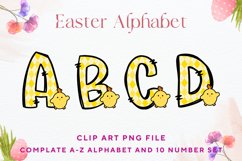 Easter Bunny Alphabet Pastel Egg Letters Kids Decorate_B109 Product Image 1