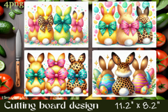 Easter Bunny Cutting Board PNG, Kitchen Cutting Board Design Product Image 1