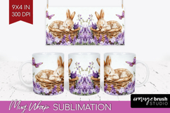 Easter Mug Wrap - Floral Easter Mug PNG Sublimation Product Image 1