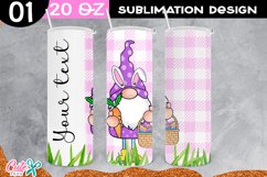 easter gnome skinny tumbler for sublimation
