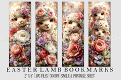 Easter Lamb Bookmarks, Easter Bookmark Printable, Sheep, s3 Product Image 1