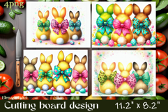 Easter Bunny Cutting Board PNG, Kitchen Cutting Board Design Product Image 1
