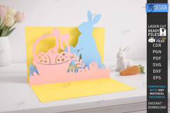 Easter 3D Layered Card SVG | Paper Pop Up Easter Bunny Card Product Image 1