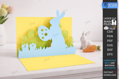 Easter 3D Layered Card Bundle | Pop Up Easter Bunny Card SVG Product Image 4
