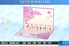 Easter 3D Paper Card SVG Bundle, Easter Layered Pop Up Card Product Image 3