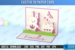 Easter 3D Paper Card SVG Bundle, Easter Layered Pop Up Card Product Image 8