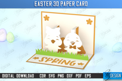 Easter 3D Paper Card SVG Bundle, Easter Layered Pop Up Card Product Image 10