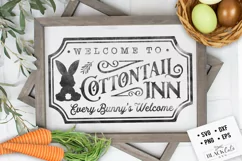 Cottontail Inn svg, Easter bunny svg, Farmhouse Easter svg Product Image 2