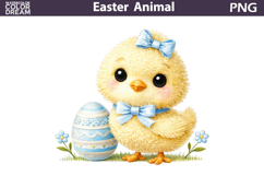 Chick Easter Clipart | Spring Farm Animal Sublimation Product Image 1