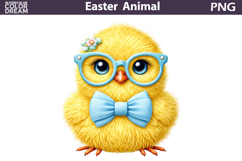 Chick Glasses Easter Clipart | Spring Farm Animal Sublimatio Product Image 1