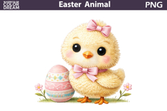 Chick Easter Clipart | Spring Farm Animal Sublimation Product Image 1