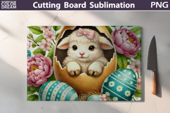 Easter Lamb Egg Design | Spring Cutting Board Product Image 1