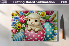 Easter Lamb Egg Design | Spring Cutting Board Product Image 1