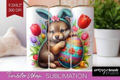 Easter Animals Tumbler Wrap - Bunny Ears Tumbler PNG Product Image 1