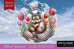 Easter Animals Wind Spinner Sublimation PNG - Bunny Ears Product Image 1
