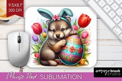 Easter Animals Mouse Pad Sublimation - Bunny Ears Mousepad Product Image 1