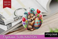 Easter Animals Keychain PNG - Bunny Ears Keychain Product Image 1