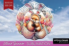 Easter Animals Wind Spinner Sublimation PNG - Bunny Ears Product Image 1