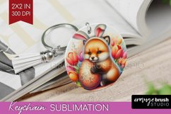 Easter Animals Keychain PNG - Bunny Ears Keychain Product Image 1