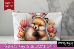 Easter Animals Cosmetic Bag - Bunny Ears Makeup Bag PNG Product Image 1