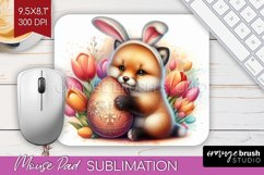 Easter Animals Mouse Pad Sublimation - Bunny Ears Mousepad Product Image 1