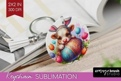 Easter Animals Keychain PNG - Bunny Ears Keychain Product Image 1